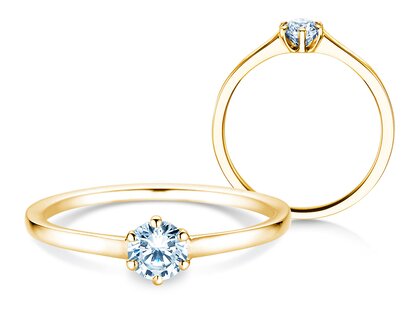 Bague de fiançailles Madison en 18K or jaune avec diamant 0,25ct G/SI