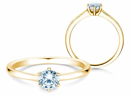 Bague de fiançailles Madison en 14K or jaune avec diamant 0,50ct G/SI