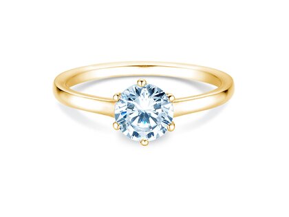 Bague de fiançailles Madison en 9K or jaune avec diamant 1,00ct H/SI