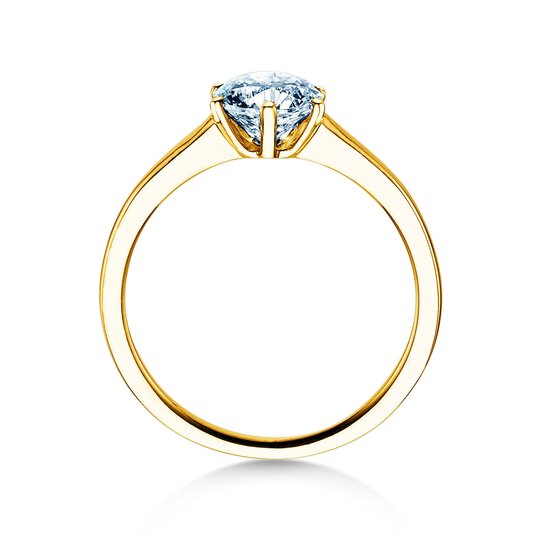 Bague de fiançailles Madison en 9K or jaune avec diamant de laboratoire 2,50ct E/VS