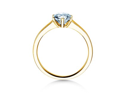 Bague de fiançailles Madison en 9K or jaune avec diamant 1,00ct H/SI