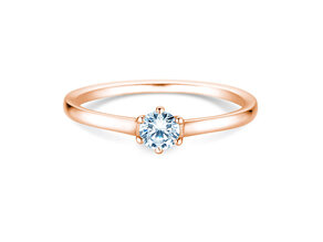 Bague de fiançailles Madison en 14K or rose avec diamant 0,20ct G/IF