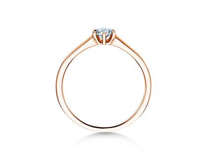 Bague de fiançailles Madison en 14K or rose avec diamant 0,20ct G/IF