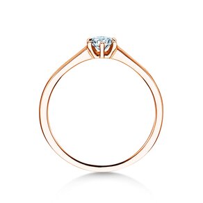 Bague de fiançailles Madison en 14K or rose avec diamant 0,20ct G/IF