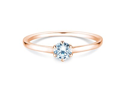 Bague de fiançailles Madison en 14K or rose avec diamant 0,25ct H/SI