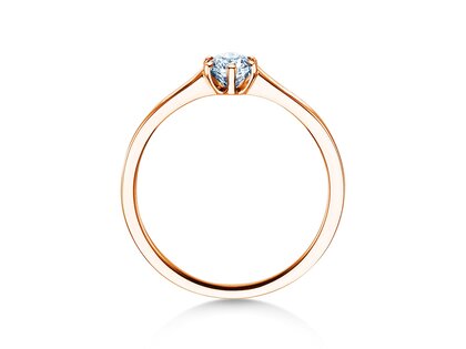 Bague de fiançailles Madison en 14K or rose avec diamant 0,25ct H/SI