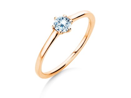 Bague de fiançailles Madison en 14K or rose avec diamant 0,25ct H/SI