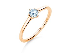 Bague de fiançailles Madison en 14K or rose avec diamant 0,25ct H/SI