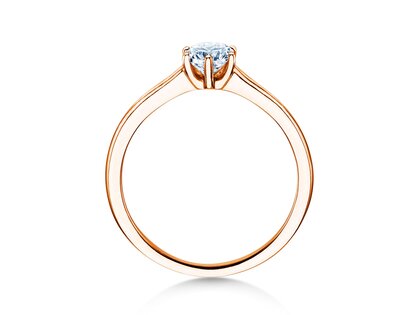 Bague de fiançailles Madison en 14K or rose avec diamant 0,50ct H/SI