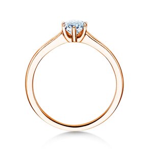 Bague de fiançailles Madison en 14K or rose avec diamant 0,50ct H/SI