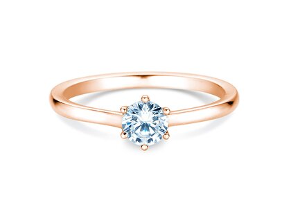 Bague de fiançailles Madison en 14K or rose avec diamant 0,50ct H/SI