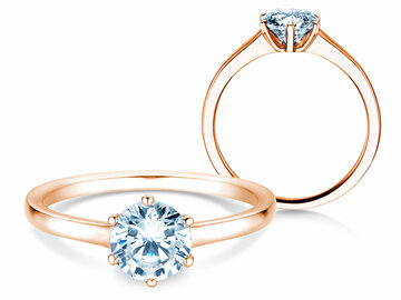 Bague de fiançailles Madison en 14K or blanc avec diamant 1,00ct H/SI