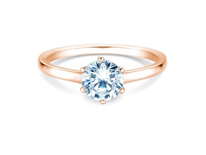 Bague de fiançailles Madison en 14K or rose avec diamant 1,00ct H/SI