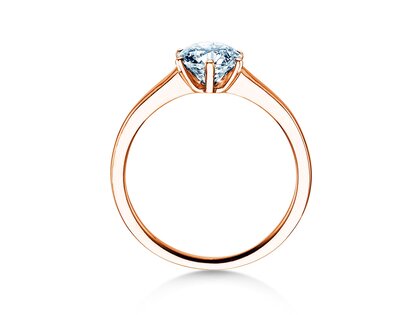 Bague de fiançailles Madison en 14K or rose avec diamant 1,00ct H/SI