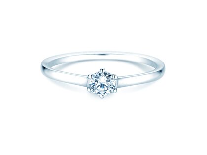 Bague de fiançailles Madison en Argent 925/- avec diamant 0,15ct H/SI