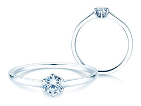 Bague de fiançailles Madison en 18K or blanc avec diamant 0,25ct G/SI