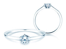 Bague de fiançailles Madison en 18K or blanc avec diamant 0,25ct G/SI