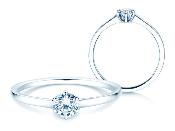 Bague de fiançailles Madison en platine 950/- avec diamant 0,25ct G/SI
