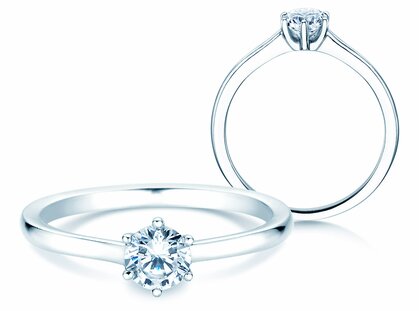 Bague de fiançailles Madison en 14K or blanc avec diamant 0,50ct G/SI