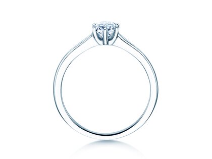 Bague de fiançailles Madison en 9K or blanc avec diamant 0,50ct G/SI