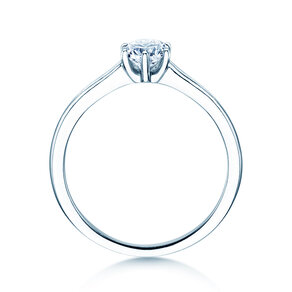 Bague de fiançailles Madison en 9K or blanc avec diamant 0,50ct G/SI