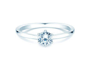 Bague de fiançailles Madison en 9K or blanc avec diamant 0,50ct G/SI