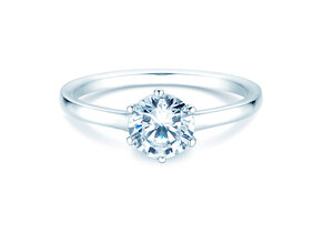 Bague de fiançailles Madison en 9K or blanc avec diamant 1,00ct H/SI