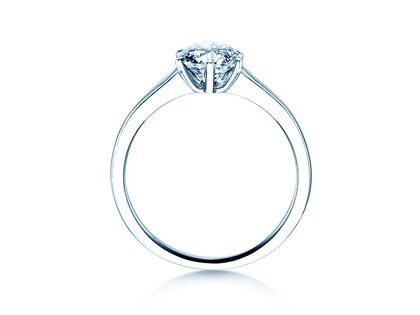 Bague de fiançailles Madison en 9K or blanc avec diamant 1,00ct H/SI