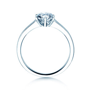 Bague de fiançailles Madison en 9K or blanc avec diamant 1,00ct H/SI