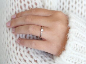 Bague de fiançailles Madison en Argent 925/- avec diamant 0,15ct H/SI