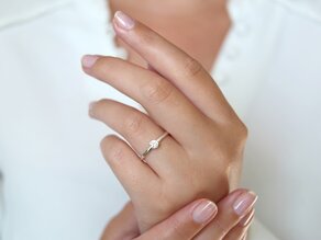 Bague de fiançailles Madison en Argent 925/- avec diamant 0,15ct H/SI