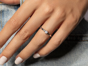 Bague de fiançailles Melody dans 18K or rose avec diamant 0,15ct D/IF