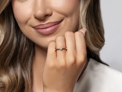 Bague de fiançailles Modern Petite dans or rose