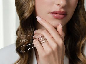 Bague de fiançailles Modern Petite dans 14K or blanc avec diamant 0,05ct G/SI