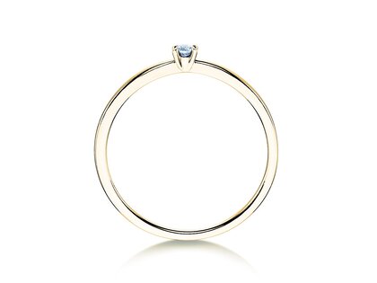 Bague de fiançailles Modern Petite dans 14K or jaune avec diamant 0,05ct G/SI