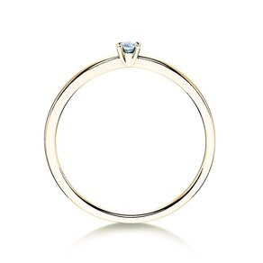 Bague de fiançailles Modern Petite dans 14K or jaune avec diamant 0,05ct G/SI