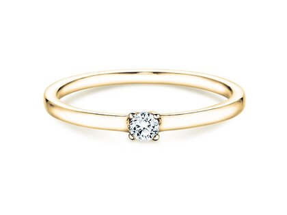 Bague de fiançailles Modern Petite dans 14K or jaune avec diamant 0,08ct G/SI