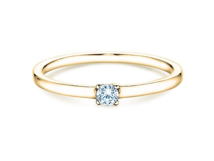 Bague de fiançailles Modern Petite dans 14K or jaune avec diamant 0,08ct G/SI