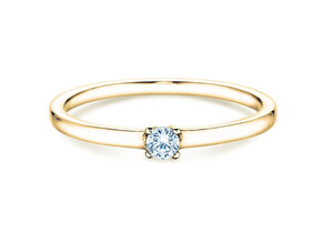 Bague de fiançailles Modern Petite dans 14K or jaune avec diamant 0,08ct G/SI