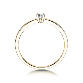 Bague de fiançailles Modern Petite dans 14K or jaune avec diamant 0,08ct G/SI