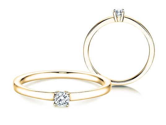 Bague de fiançailles Modern Petite dans or jaune