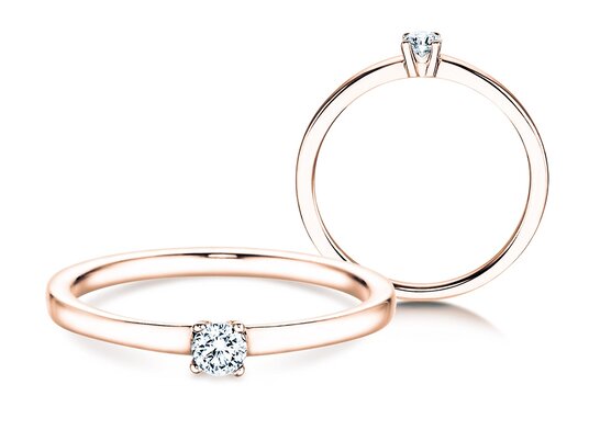 Bague de fiançailles Modern Petite dans or rose