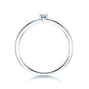 Bague de fiançailles Modern Petite dans 14K or blanc avec diamant 0,05ct G/SI