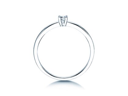 Bague de fiançailles Modern Petite dans 14K or blanc avec diamant 0,08ct G/SI
