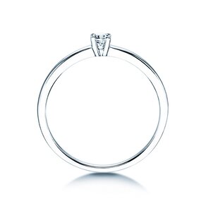 Bague de fiançailles Modern Petite dans 14K or blanc avec diamant 0,08ct G/SI