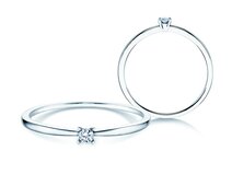 Bague de fiançailles Modern Petite dans 14K or blanc avec diamant 0,05ct G/SI