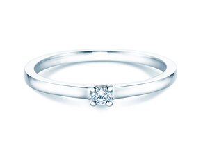 Bague de fiançailles Modern dans Argent 925/- avec diamant 0,05ct G/SI