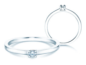 Bague de fiançailles Modern dans Argent 925/- avec diamant 0,05ct G/SI