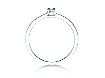 Bague de fiançailles Modern dans Argent 925/- avec diamant 0,05ct G/SI