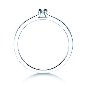 Bague de fiançailles Modern dans Argent 925/- avec diamant 0,05ct G/SI